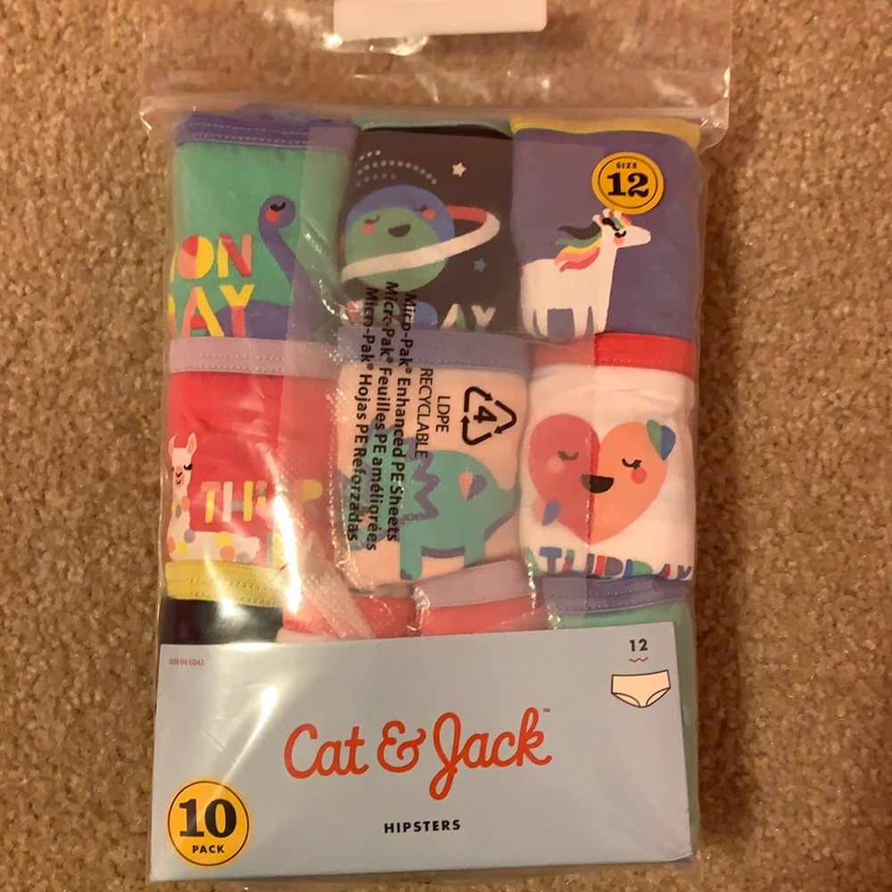 Size 12 girls underwear